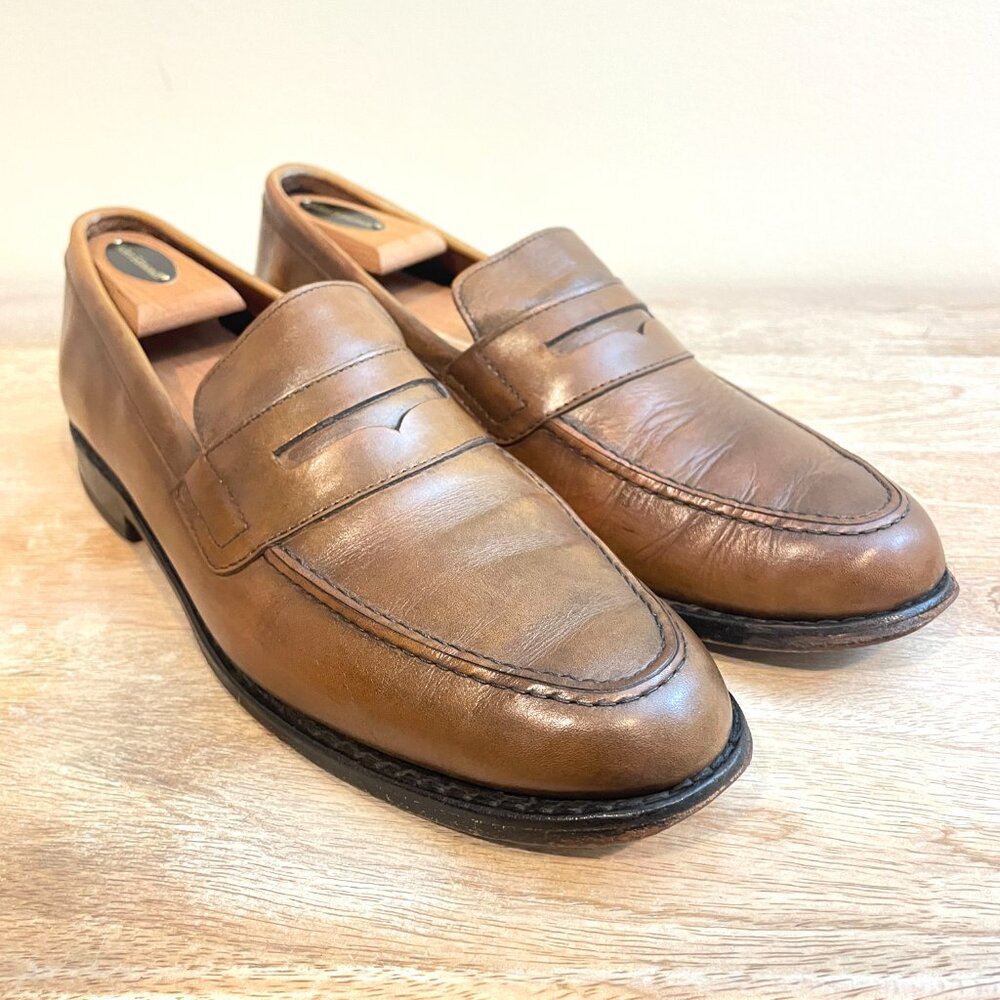 Allen Edmonds Men's Bronze Leather Ascher Loafers Casual Dress Shoes Size 9D